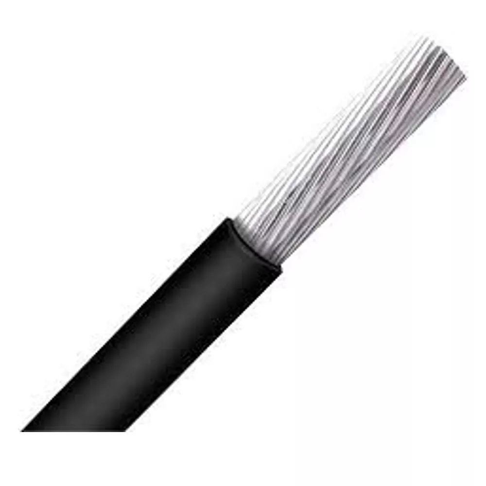 1 AWG 600V RW90 X-LINK Aluminum Cable, Black