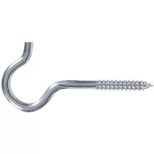 .162 X 2-9/16 Inch Round Ceiling Type Screw Hook, Zinc-plated Hillman Hook