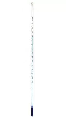 VEE GEE 80907 Partial Immersion Blue Liquid Thermometer, -20 to 110°C, 12" length